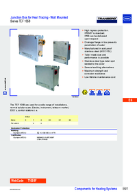 Thumbnail of document Data Sheet - TEF1058 Junction Box for Heat Tracing Wall Mounted
